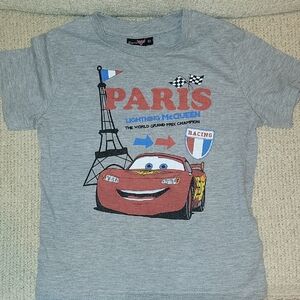 Gray Lightning McQueen Paris T-Shirt